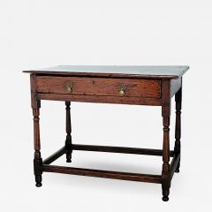 English Oak or Elm One Drawer Table circa 1800 - 2644761