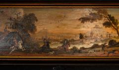 English Oil Painting On Board Of A Fox Hunting Scene - 4611764