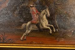 English Oil Painting On Board Of A Fox Hunting Scene - 4611768