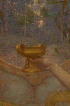English Oil Painting of Lady with Urn - 4516374