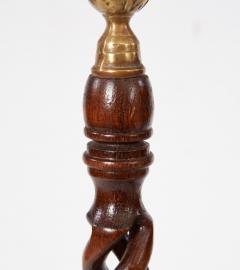 English Open Twist Oak Candlesticks - 4575722