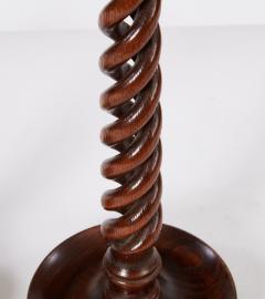 English Open Twist Oak Candlesticks - 4575724