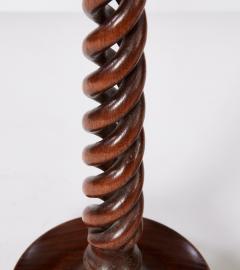 English Open Twist Oak Candlesticks - 4575725