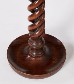 English Open Twist Oak Candlesticks - 4575727