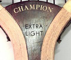 English Oversized Wooden Tennis Racket Wall Plaque - 4649986