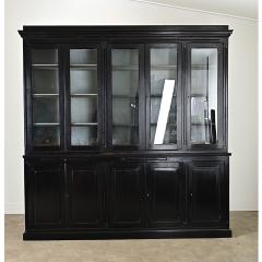 English Painted Ebonized Large Bookcase - 4447514