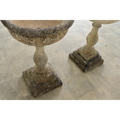 English Pair of 19th Century Cast Stone Planters - 4549943