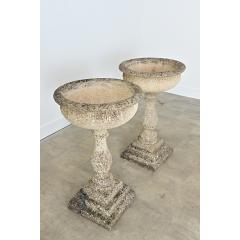 English Pair of 19th Century Cast Stone Planters - 4549946