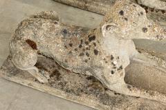 English Pair of Cast Stone Whippet Garden Statues - 4549984