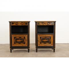 English Pair of Decoupage Bedside Cabinets - 3163976