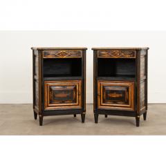 English Pair of Decoupage Bedside Cabinets - 3163977