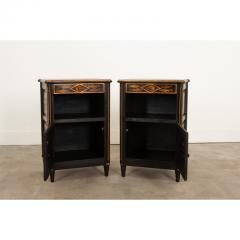 English Pair of Decoupage Bedside Cabinets - 3164187