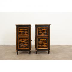 English Pair of Decoupage Bedside Cabinets - 3164283