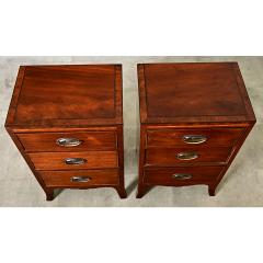 English Pair of Federal style Mahogany Bedside Tables - 4482418