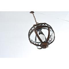 English Pair of Glass Globe Lanterns - 4558235