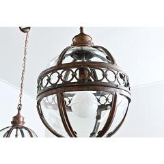 English Pair of Glass Globe Lanterns - 4558237