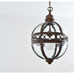 English Pair of Glass Globe Lanterns - 4558241