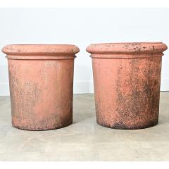 English Pair of Large 20th Century Terracotta Planters - 4798661