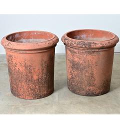 English Pair of Large 20th Century Terracotta Planters - 4798679