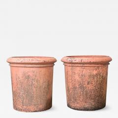 English Pair of Large 20th Century Terracotta Planters - 4801284