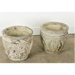 English Pair of Reconstituted Stone Planters - 3760695