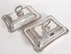 English Pair of Silver Plated Tableware Serving Dishes - 799364