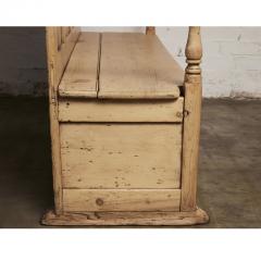 English Pine Hall Bench with Storage - 3551325