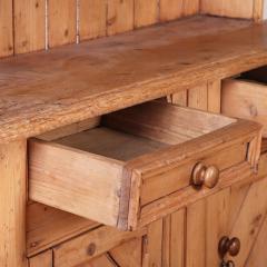 English Pine Stepback Dresser Bookcase One Piece 19th C  - 4610569