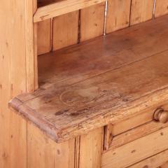 English Pine Stepback Dresser Bookcase One Piece 19th C  - 4610570