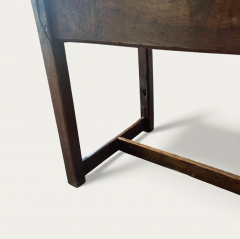English Plank Top Rustic Oak Dining Table Early 18th Century - 4612975