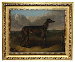 English Portrait of a Prize Winning Greyhound The Sultan by J Thompson 1838 - 4221473
