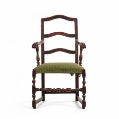 English Provincial Walnut Arm Chair - 1399844