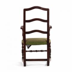 English Provincial Walnut Arm Chair - 1399849