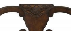 English Queen Anne Brown Leather Loveseat - 1404636