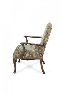 English Queen Anne Needlepoint Tapestry and Walnut Armchair - 4169669