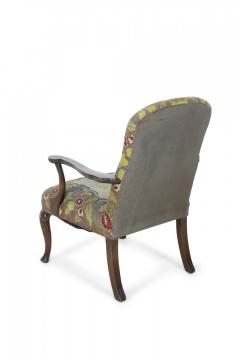 English Queen Anne Needlepoint Tapestry and Walnut Armchair - 4169670
