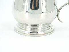 English Queen Anne Silver Plate Covered Footed Tankard - 3439581