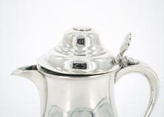 English Queen Anne Silver Plate Covered Footed Tankard - 3439585
