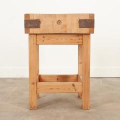 English Raw Pine Chopping Block Table - 2920079