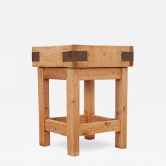 English Raw Pine Chopping Block Table - 2965155