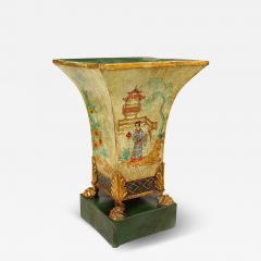 English Recency Style Chinoiserie Celadon Pot - 4289727