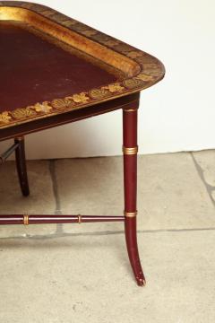 English Red Lacquered Papier M ch Tray Table - 2136596