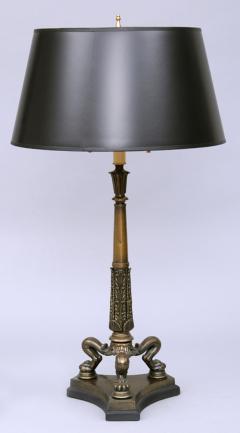 English Regency Antique Bronze Lamp Circa 1820 - 1692590