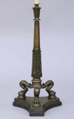 English Regency Antique Bronze Lamp Circa 1820 - 1692595