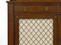 English Regency Antique Mahogany and Brass Cabinet Sideboard Server 19th C  - 1152099