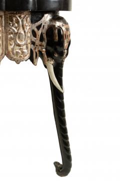 English Regency Black Lacquered Elephant Side Table - 1438091
