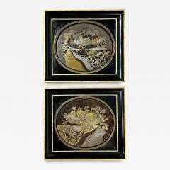 English Regency Boulle Work Inlaid Still Life Pictures Pair circa 1815 - 3891096