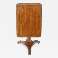 English Regency Brass Inlaid Mahogany Tilt Top Table circa 1820 - 789622