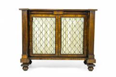 English Regency Brass Inlaid Rosewood Side Cabinet - 2798823