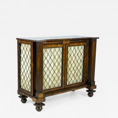 English Regency Brass Inlaid Rosewood Side Cabinet - 2801162